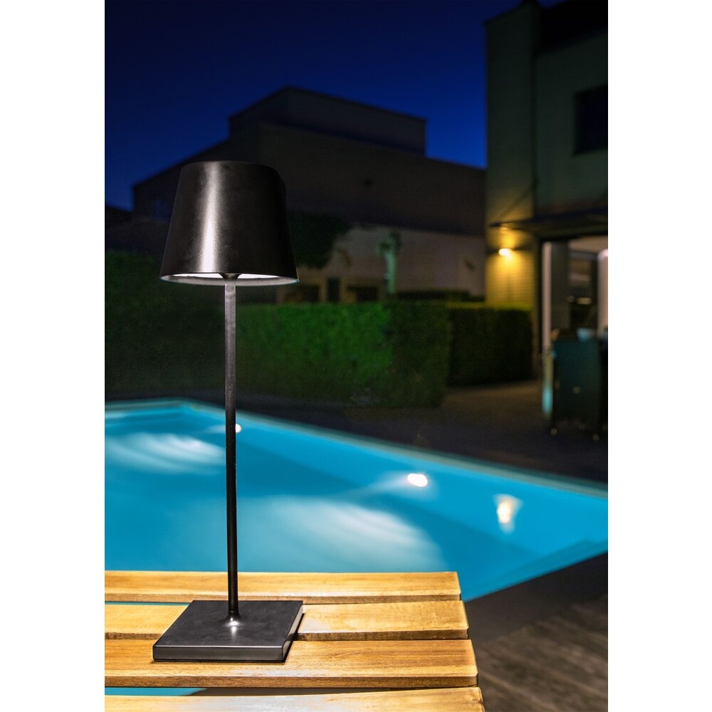 Lucide JUSTIN Lampa stołowa LED Czarny, 1-punktowy main product photo