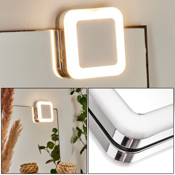 Morges Lampa oświetlająca lustro LED Chrom, Biały, 1-punktowy