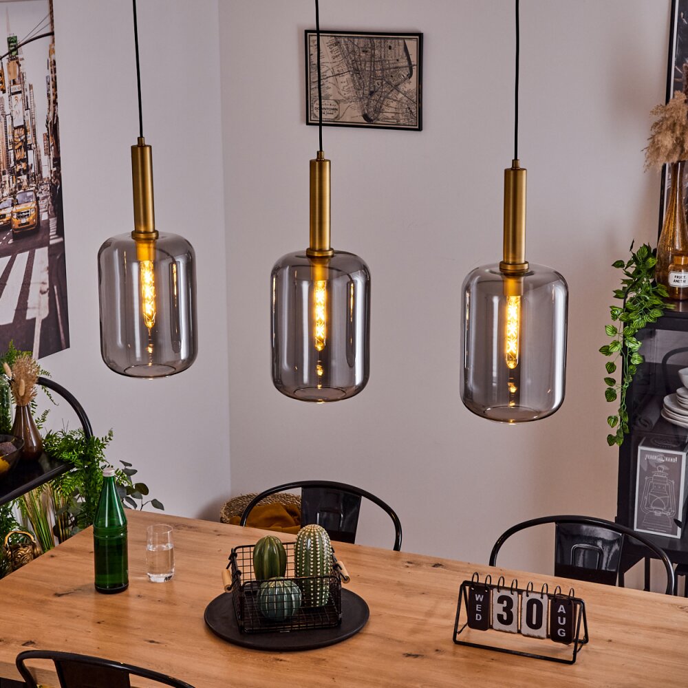 Maliali Lampa Wisząca Mosiądz, Czarny, 3-punktowe main product photo