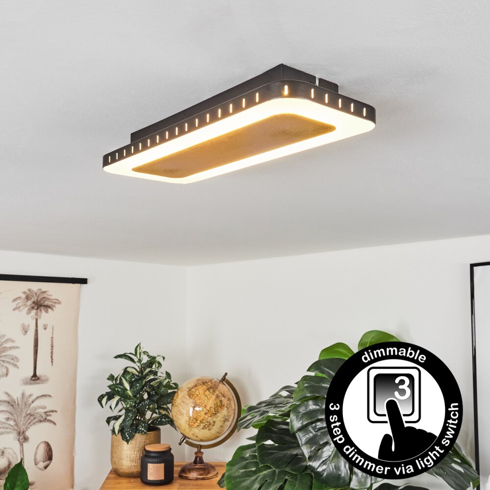 Guacacallo Lampa Sufitowa LED Złoty, Czarny, Biały, 1-punktowy main product photo