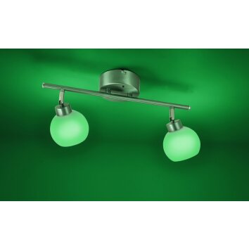 Leuchten Direkt LOLA-LOTTA Lampa Sufitowa LED Stal nierdzewna, 2-punktowe, Zdalne sterowanie, Zmieniacz kolorów