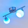 Motala Lampa Sufitowa LED Nikiel matowy, 2-punktowe, Zdalne sterowanie, Zmieniacz kolorów