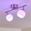 Motala Lampa Sufitowa LED Nikiel matowy, 2-punktowe, Zdalne sterowanie, Zmieniacz kolorów