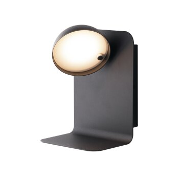 Luce Design BOING Lampa ścienna LED Czarny, 1-punktowy