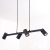 Zuoz Lampa Wisząca Czarny, 4-punktowe