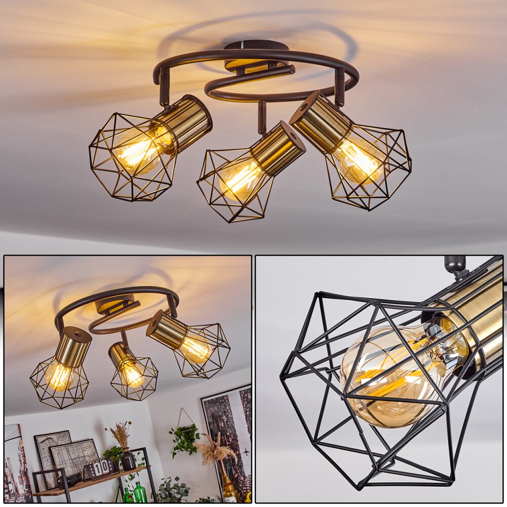Bardhaman Lampa Sufitowa Czarny, 3-punktowe main product photo