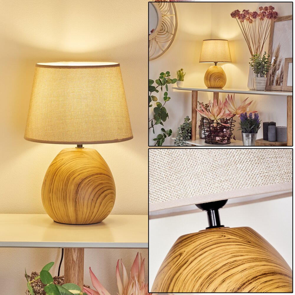 Stampa lampka nocna Brązowy, Wygląd drewna, 1-punktowy main product photo