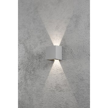 Konstsmide Cremona lampa ścienna LED Szary, 2-punktowe