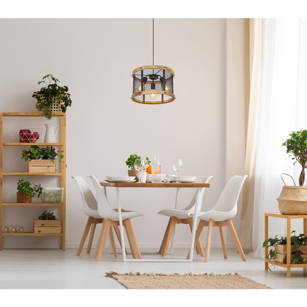 Globo JEANIE Lampa Wisząca Ciemne drewno, Czarny, 3-punktowe main product photo
