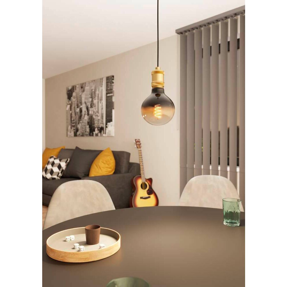 Eglo YORTH Lampa Wisząca Mosiądz, Czarny, 1-punktowy main product photo
