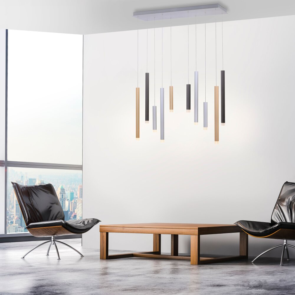 Paul Neuhaus PURE-GEMIN Lampa Wisząca LED Aluminium, Czarny, 10-punktowe main product photo