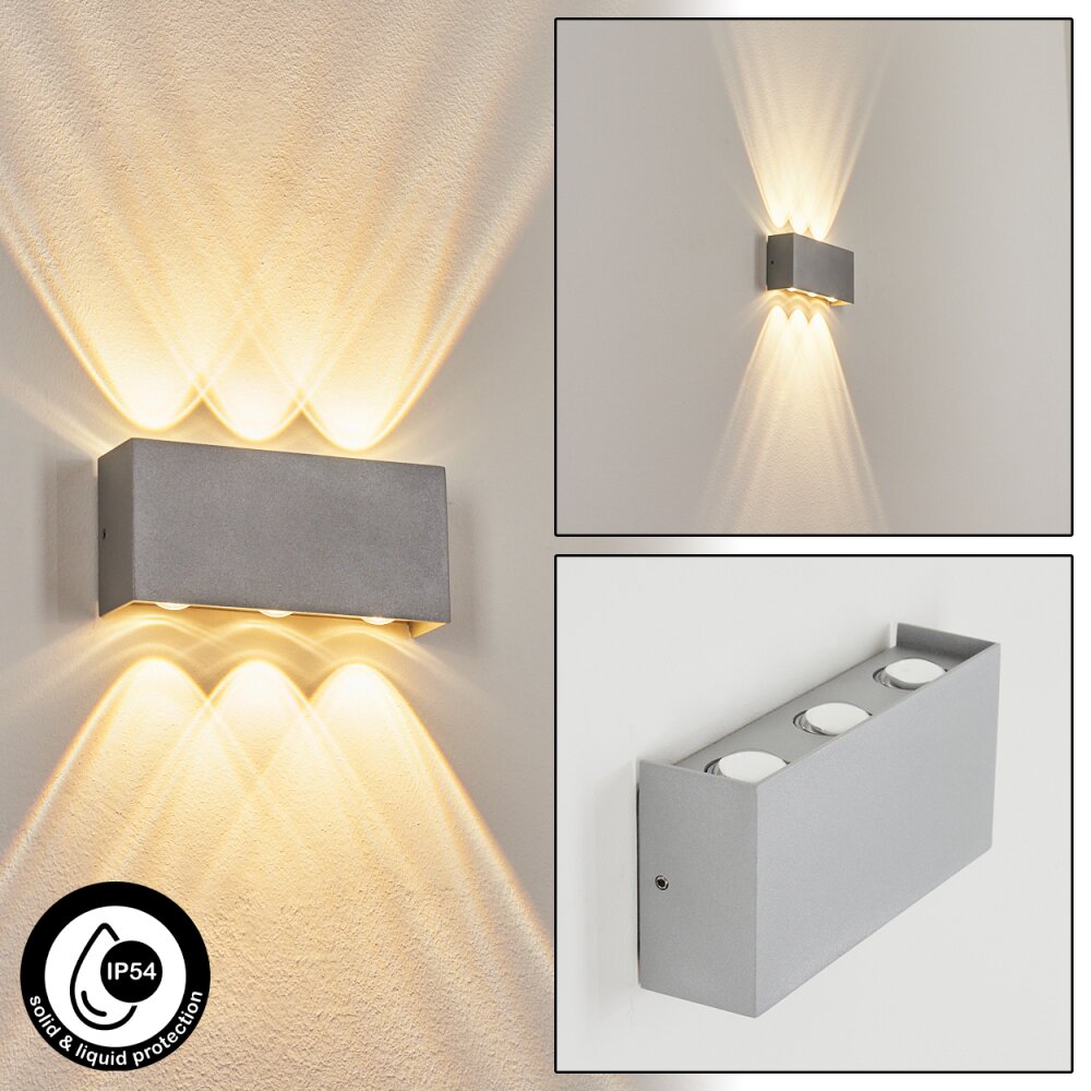 Morenos Zewnętrzny kinkiet LED Srebrny, Biały, 6-punktowe main product photo