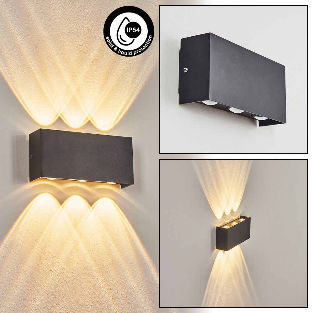 Morenos Zewnętrzny kinkiet LED Antracytowy, Biały, 6-punktowe main product photo