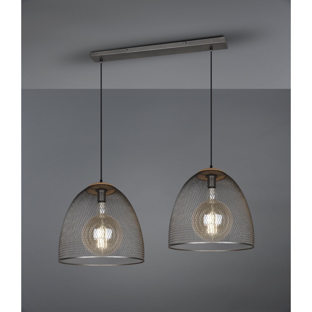 Trio Ivar Lampa Wisząca Ciemnobrązowy, Nikiel matowy, 2-punktowe main product photo