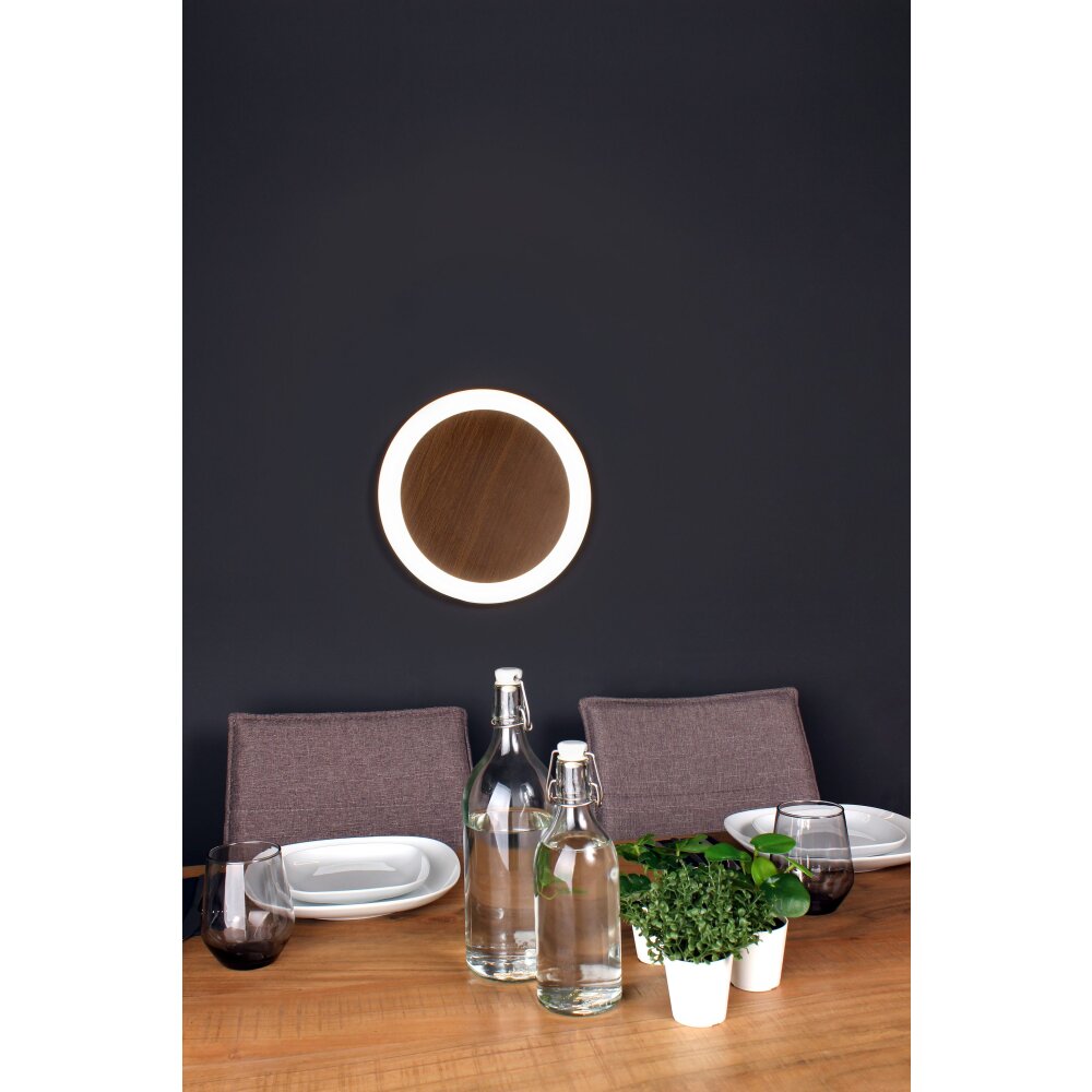 Luce Design MOON Lampa ścienna LED Brązowy, Wygląd drewna, Czarny, 1-punktowy main product photo