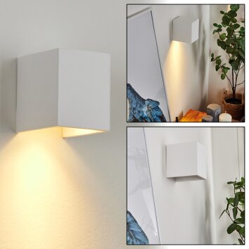 Piceno Lampa ścienna może być pomalowany na kolory komercyjne, Biały, 1-punktowy