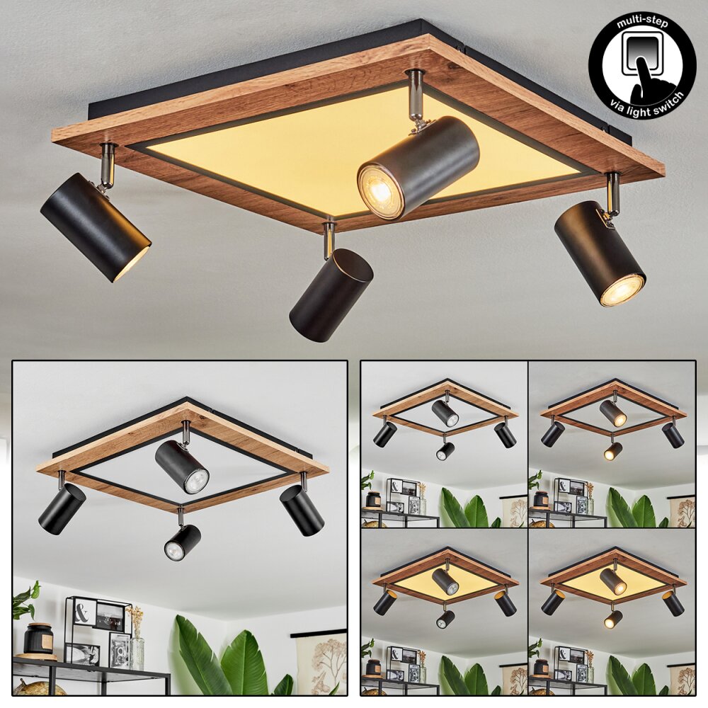 Sequeira Lampa Sufitowa Brązowy, Chrom, Czarny, Biały, 4-punktowe main product photo