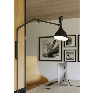 Luce-Design MORGAN Lampa ścienna Czarny, 1-punktowy