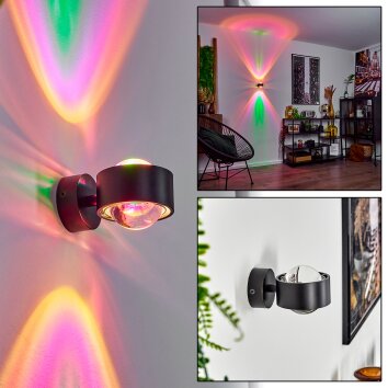 Sapri Lampa ścienna Czarny, 1-punktowy Sapri Lampa ścienna Czarny, 1-punktowy