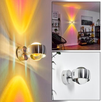 Sapri Lampa ścienna Srebrny, 1-punktowy Sapri Lampa ścienna Srebrny, 1-punktowy