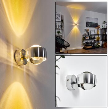 Sapri Lampa ścienna Srebrny, 1-punktowy Sapri Lampa ścienna Srebrny, 1-punktowy