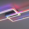 Leuchten-Direkt FELIX60 Lampa Sufitowa LED Stal szczotkowana, 1-punktowy, Zdalne sterowanie, Zmieniacz kolorów