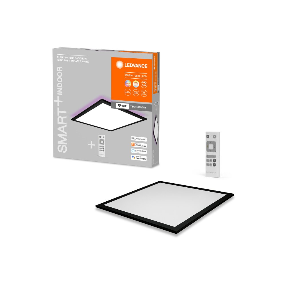 LEDVANCE PLANON Lampa Sufitowa Czarny, 1-punktowy, Zmieniacz kolorów main product photo