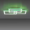 Leuchten-Direkt FELIX60 Lampa Sufitowa LED Stal szczotkowana, 1-punktowy, Zdalne sterowanie, Zmieniacz kolorów