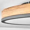 Salmi Lampa Sufitowa LED Antracytowy, Brązowy, Wygląd drewna, Czarny, 1-punktowy, Zdalne sterowanie