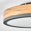 Salmi Lampa Sufitowa LED Antracytowy, Brązowy, Wygląd drewna, 1-punktowy