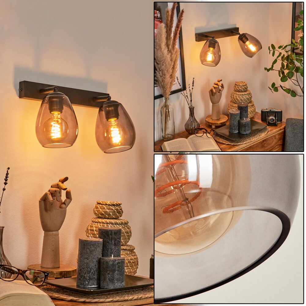 Chaiguao Lampa ścienna Czarny, 2-punktowe main product photo