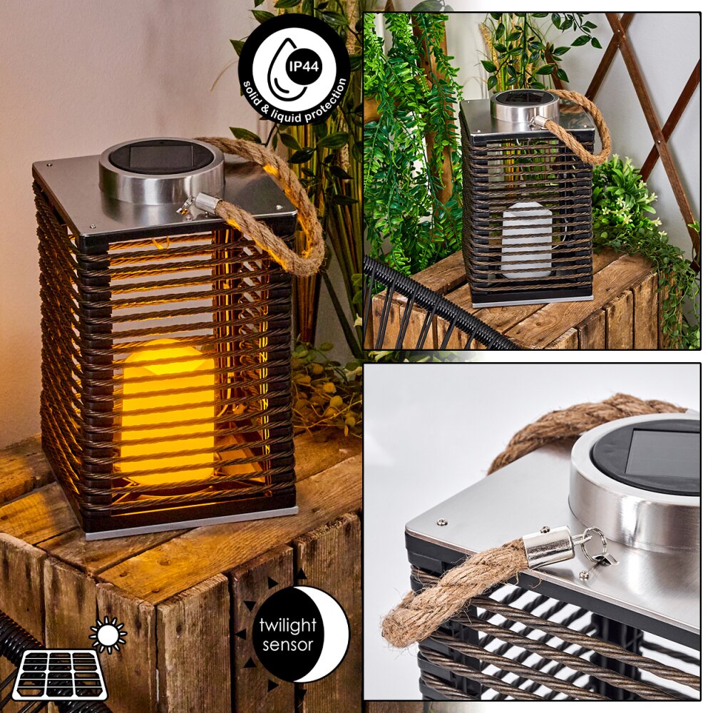 Emboque lampka stołowa solarna LED Brązowy, Ecru, Nikiel matowy, Czarny, 1-punktowy main product photo