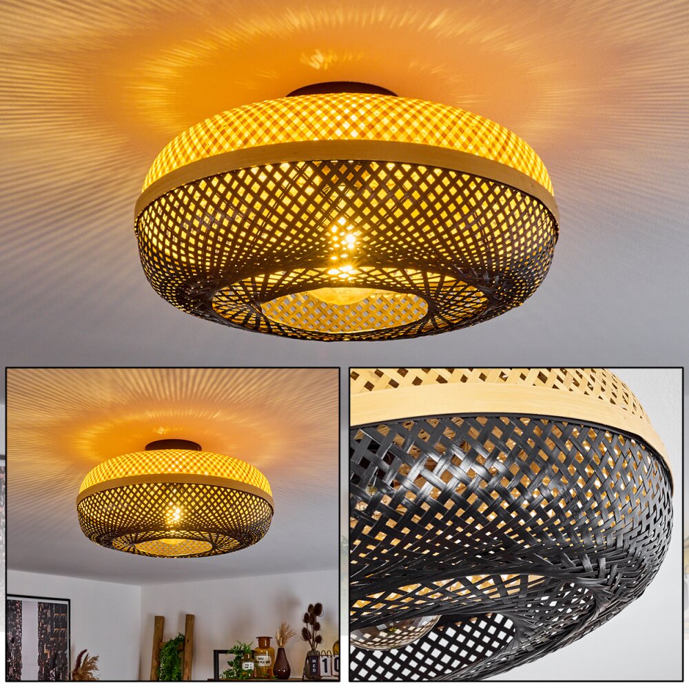Pucapa Lampa Sufitowa Czarny, 1-punktowy main product photo