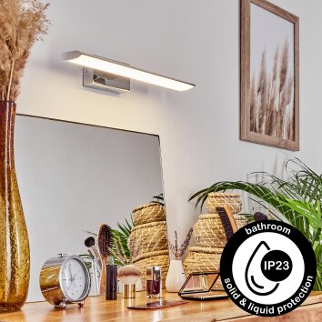 Morges Lampa oświetlająca lustro LED Chrom, Nikiel matowy, 1-punktowy