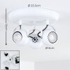 Gadmen Lampa Sufitowa Biały, 3-punktowe