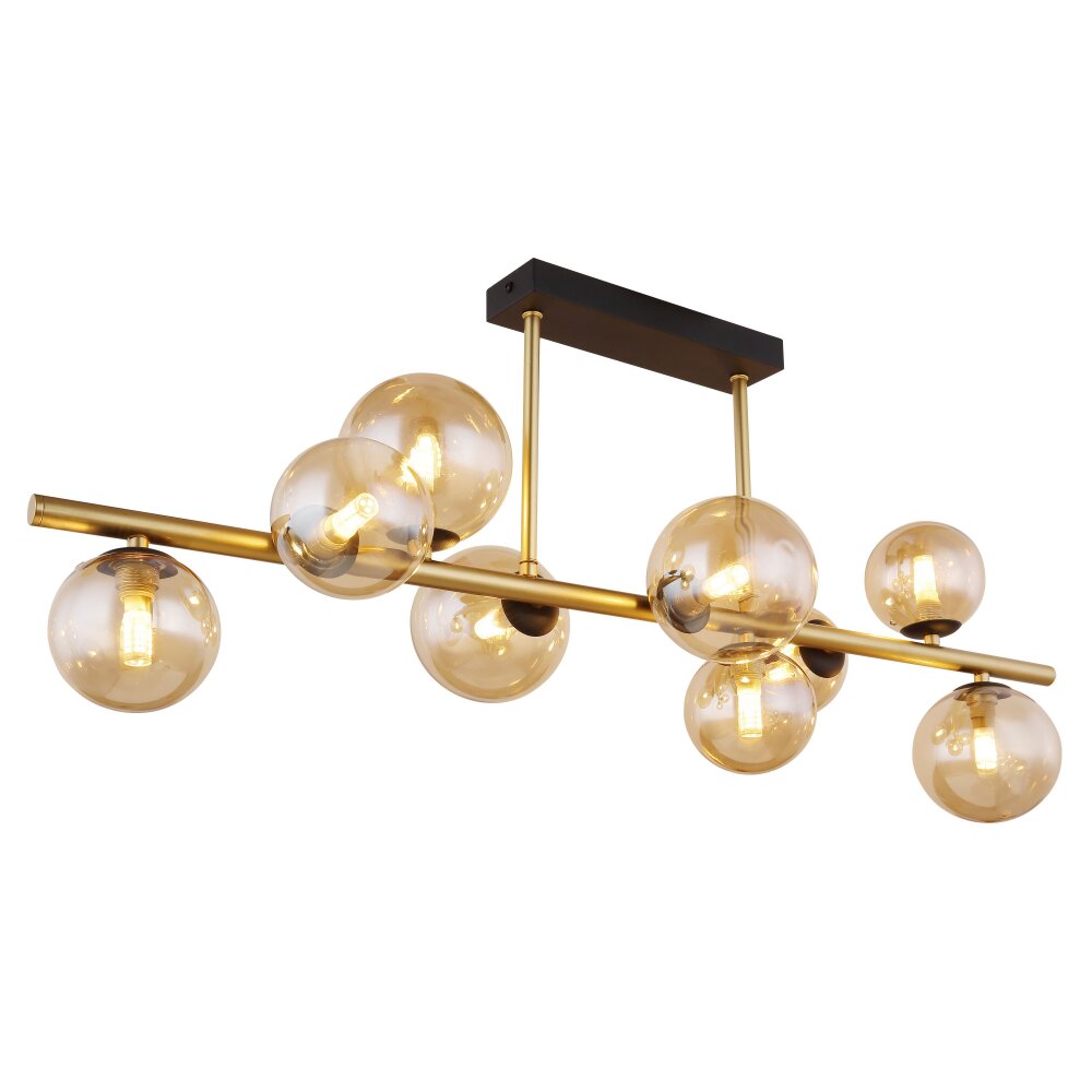 Globo RIHA Lampa Sufitowa LED Mosiądz, Czarny, 9-punktowe main product photo