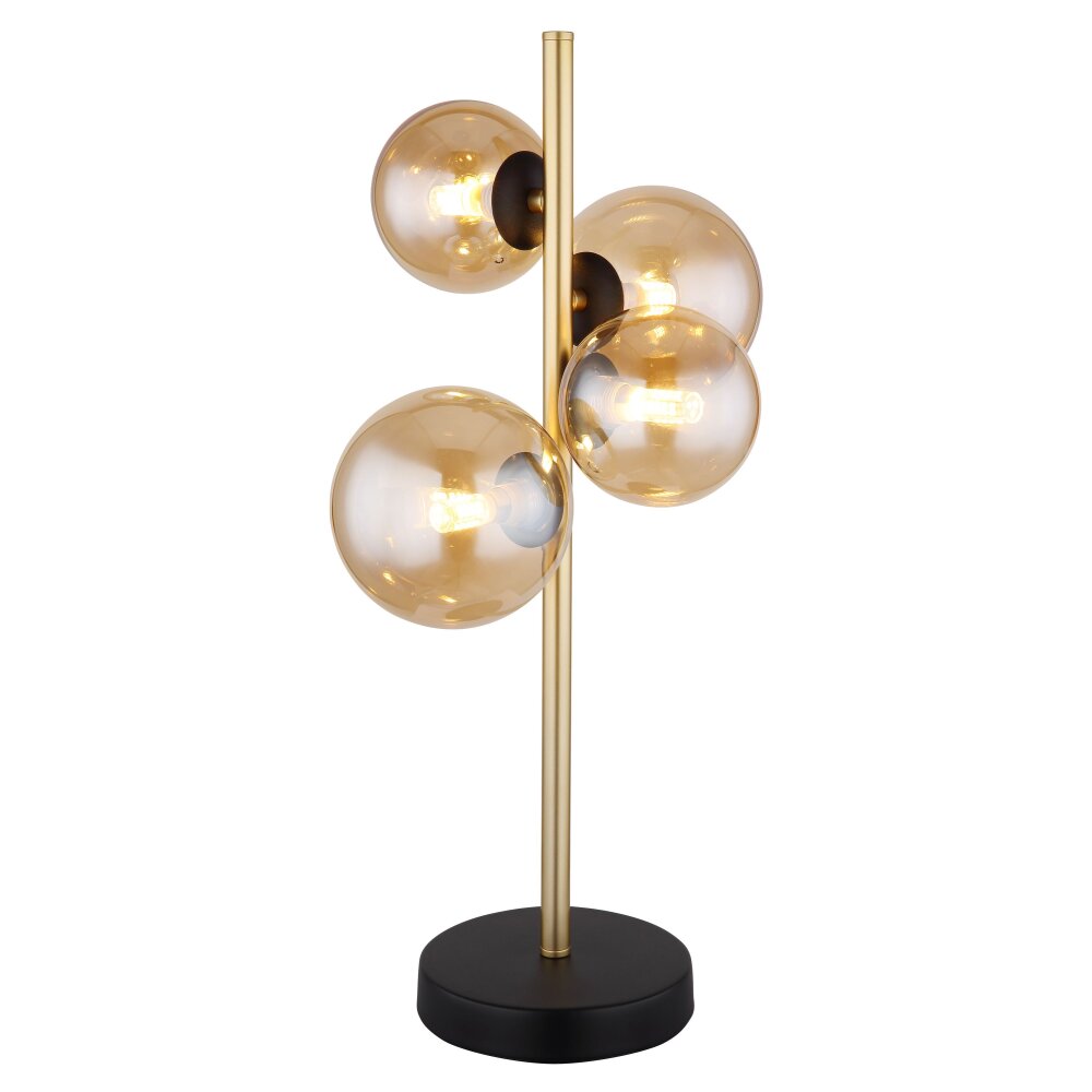 Globo RIHA lampka nocna LED Mosiądz, Czarny, 4-punktowe main product photo