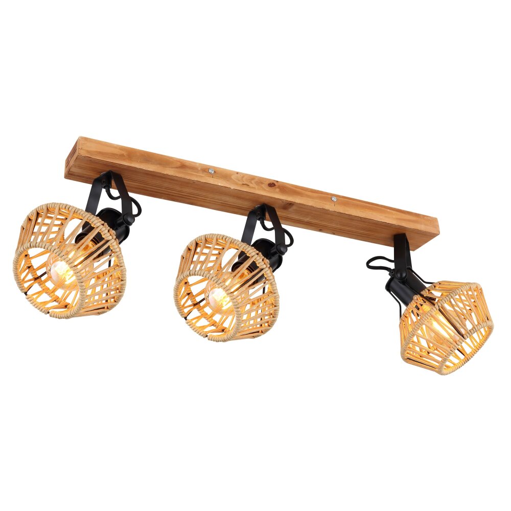 Globo STRAHLER Lampa Sufitowa Czarny, 3-punktowe main product photo