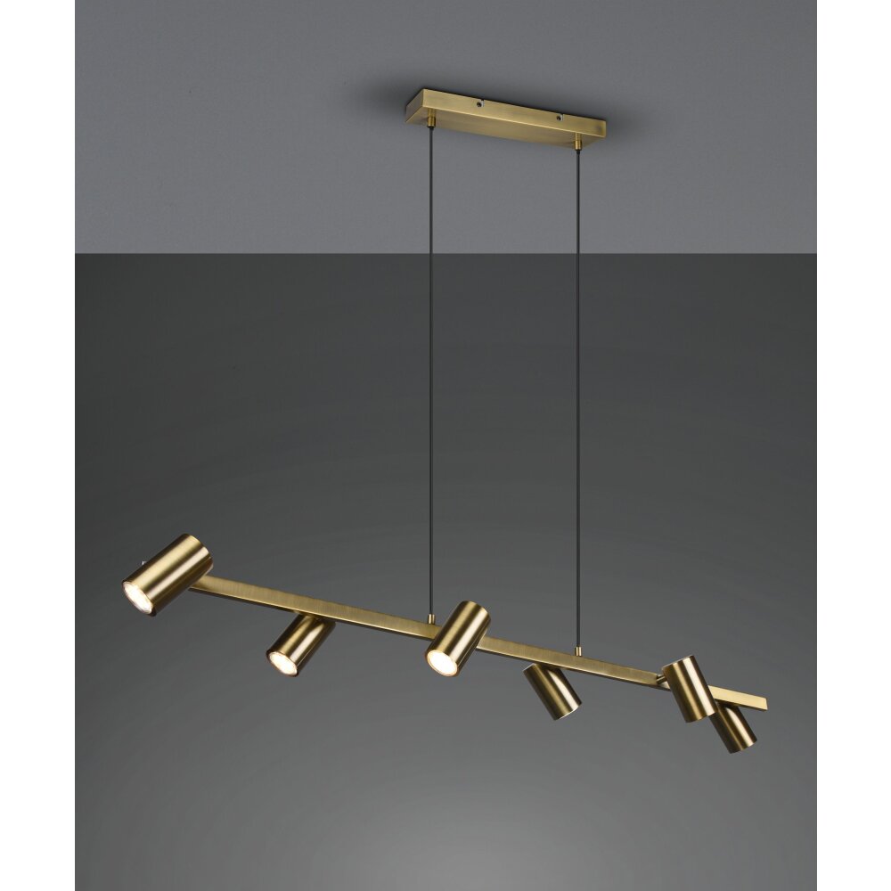 Trio Marley Lampa Wisząca Stary mosiądz, 6-punktowe main product photo