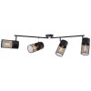 Brilliant Kamolo Lampa Sufitowa Czarny, 4-punktowe
