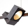 Brilliant Dillard Lampa Wisząca LED Złoty, Czarny, 5-punktowe, Zdalne sterowanie
