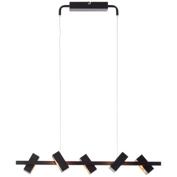 Brilliant Dillard Lampa Wisząca LED Złoty, Czarny, 5-punktowe, Zdalne sterowanie Brilliant Dillard Lampa Wisząca LED Złoty, Czarny, 5-punktowe, Zdalne sterowanie