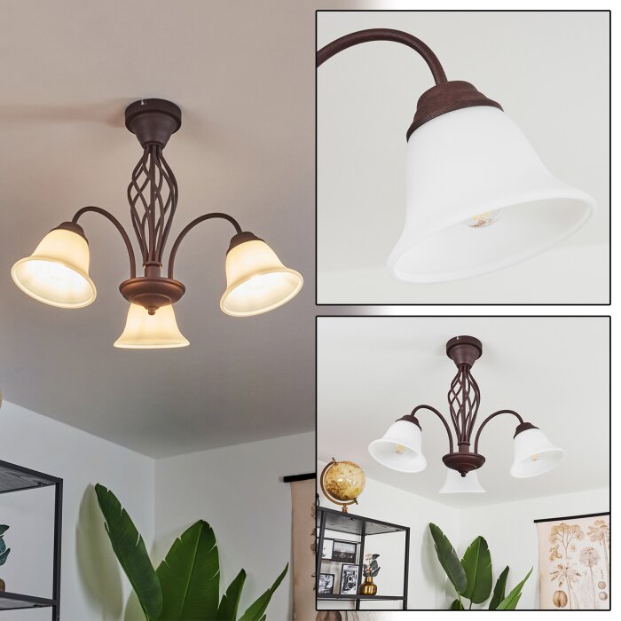 Mosquerito Lampa Sufitowa Rdzawy, 3-punktowe Mosquerito Lampa Sufitowa Rdzawy, 3-punktowe