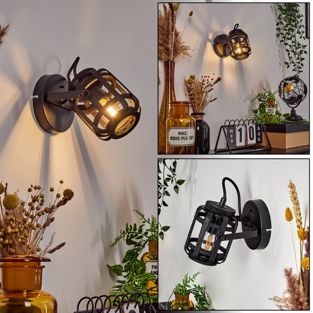 Teheran Lampa ścienna Czarny, 1-punktowy main product photo