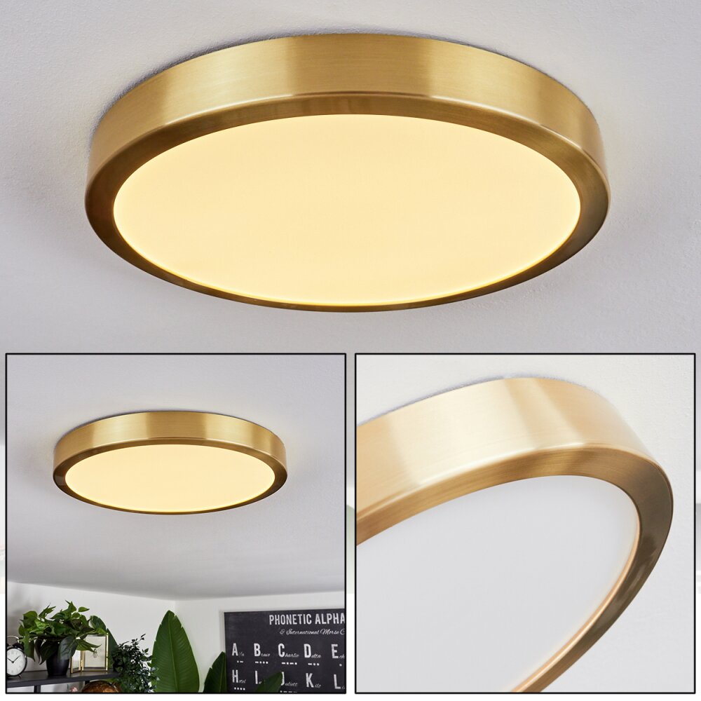 Finsrud Lampa Sufitowa LED Złoty, 1-punktowy main product photo