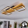 Pompu Lampa Sufitowa LED Jasne drewno, Czarny, 1-punktowy