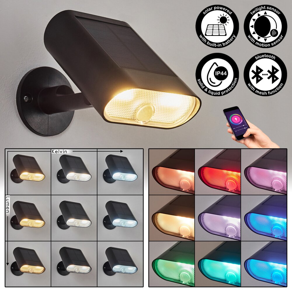 Usmagama lampy solarne LED Czarny, 1-punktowy, Czujnik ruchu main product photo