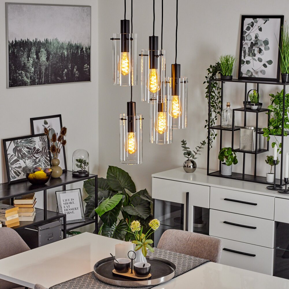 Miaqui Lampa Wisząca Czarny, 5-punktowe main product photo