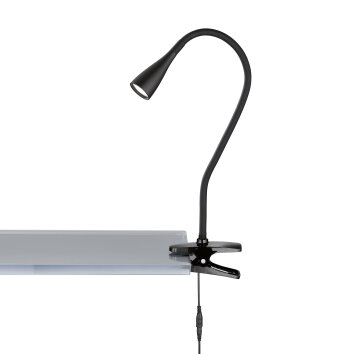 FHL easy Nox lampa z klipsem LED Czarny, 1-punktowy