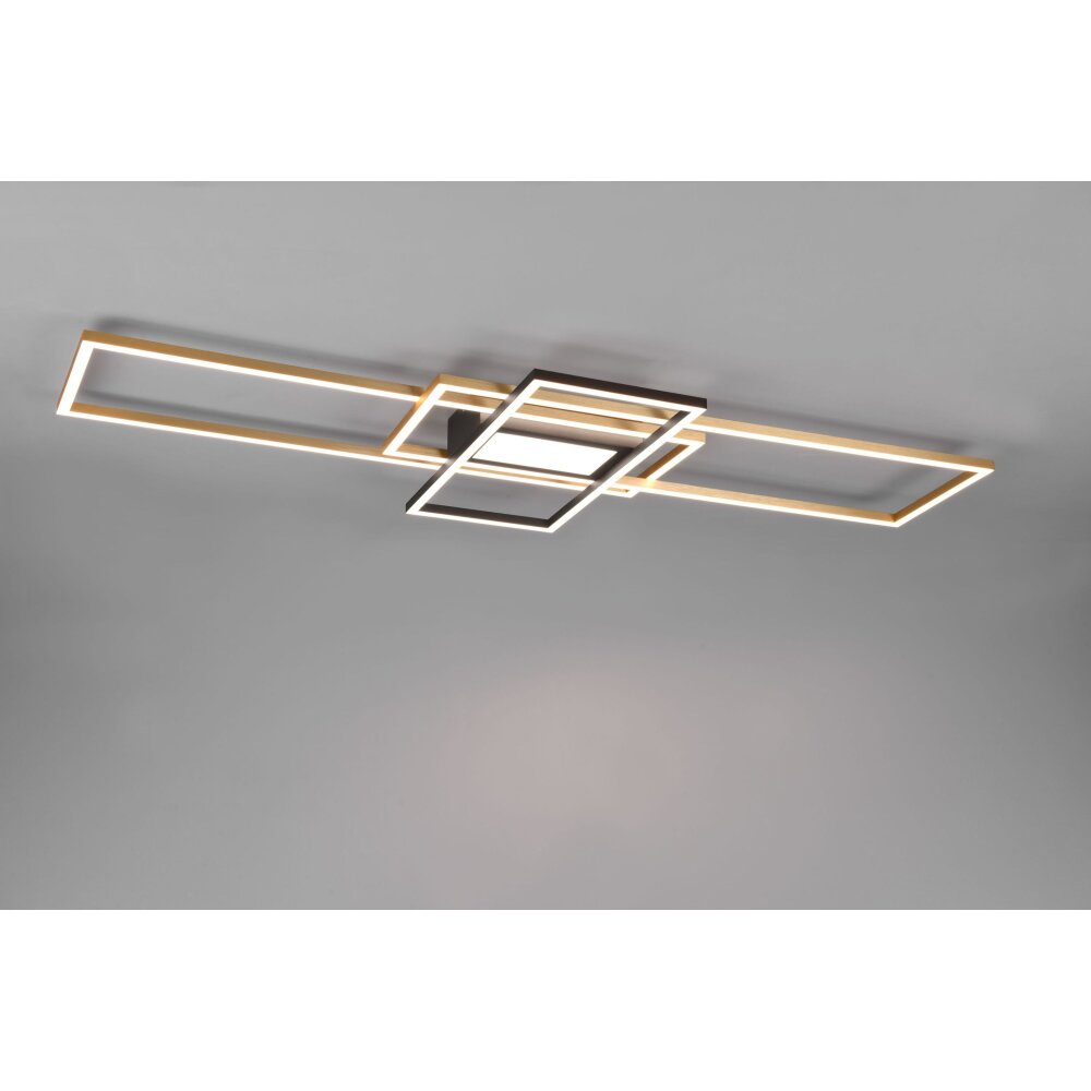 Trio Irvine Lampa Sufitowa LED Mosiądz, Czarny, 1-punktowy, Zdalne sterowanie main product photo